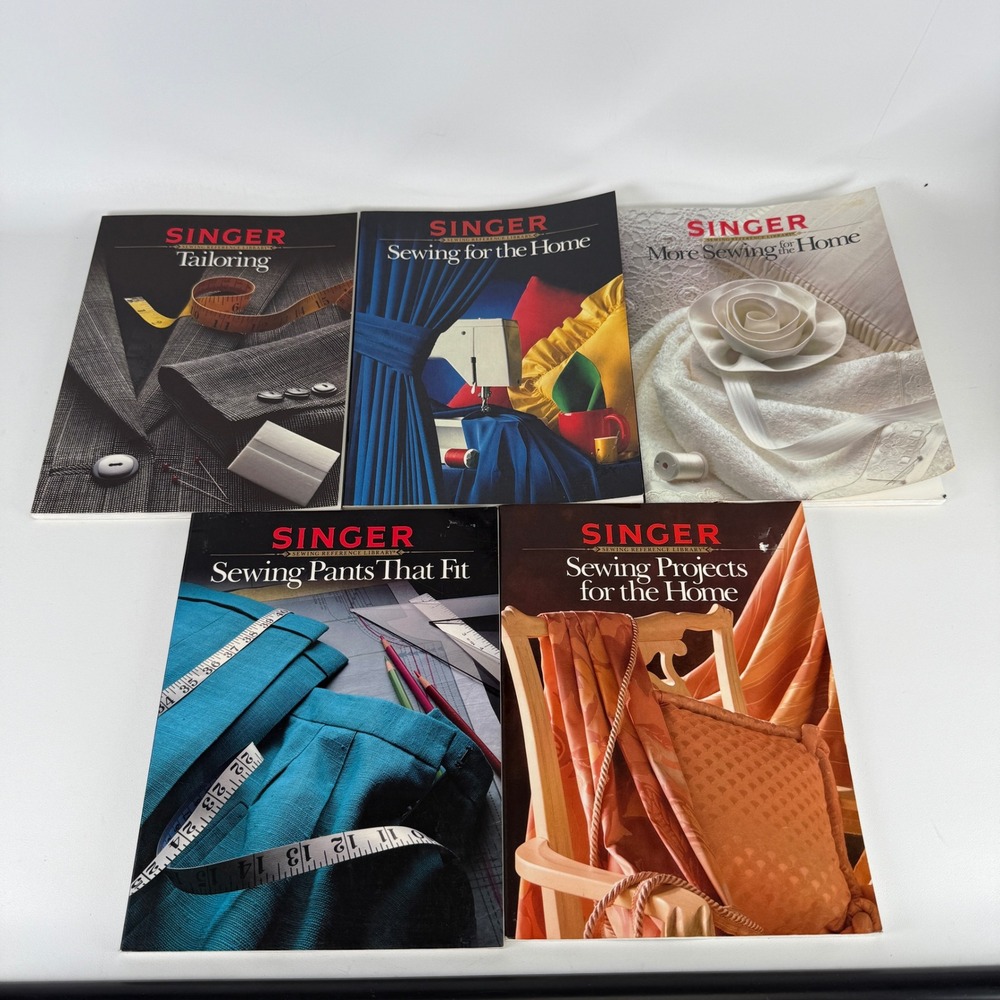 Singer Sewing Reference Library 5 Book Lot Tailoring Home Decor Pants Fitting